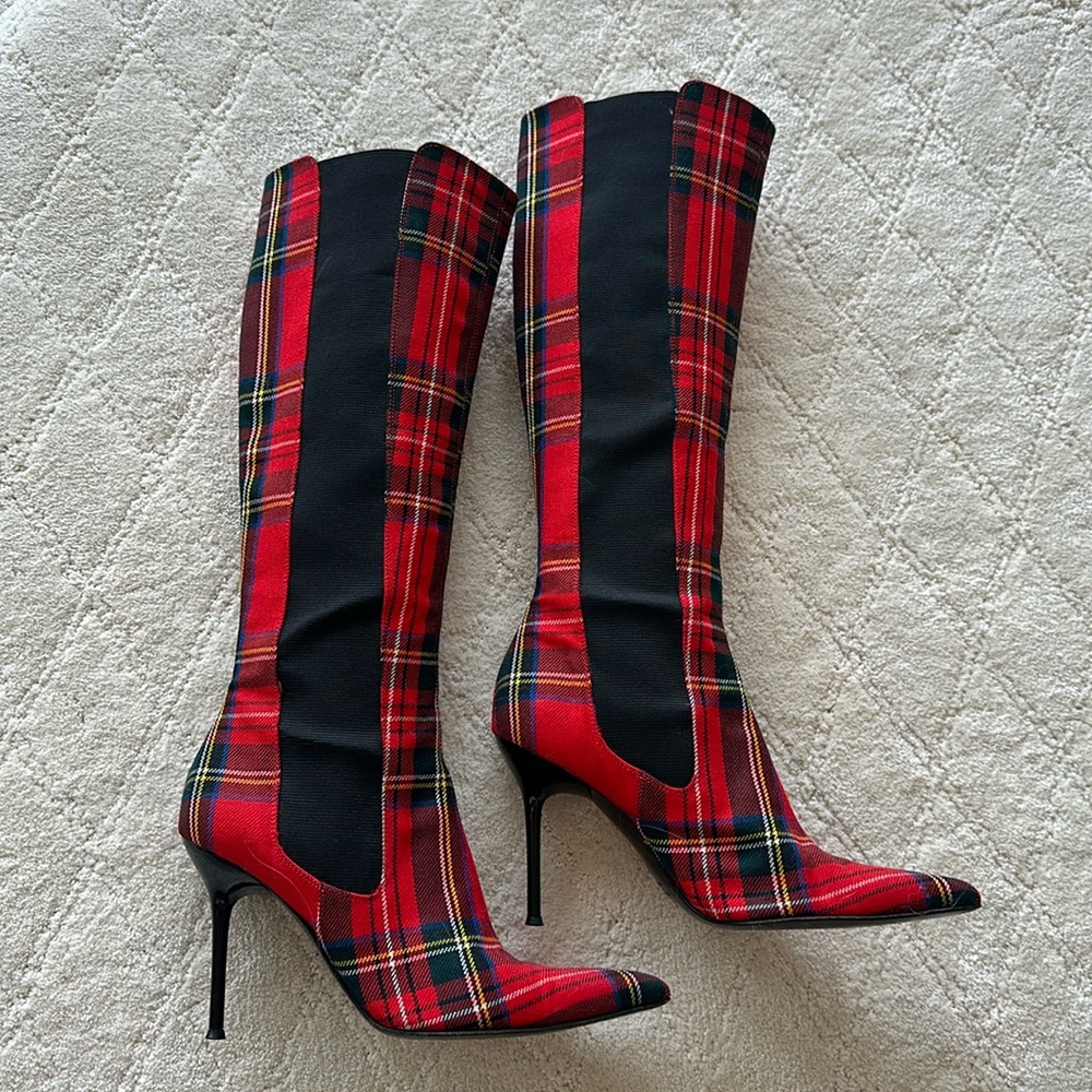 Dolce & Gabbana Plaid Boots